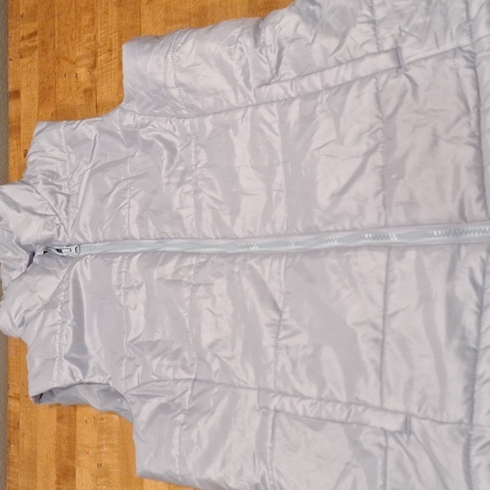Light Blue Puffer Vest Jackson Hole Womens Large 2 Pockets